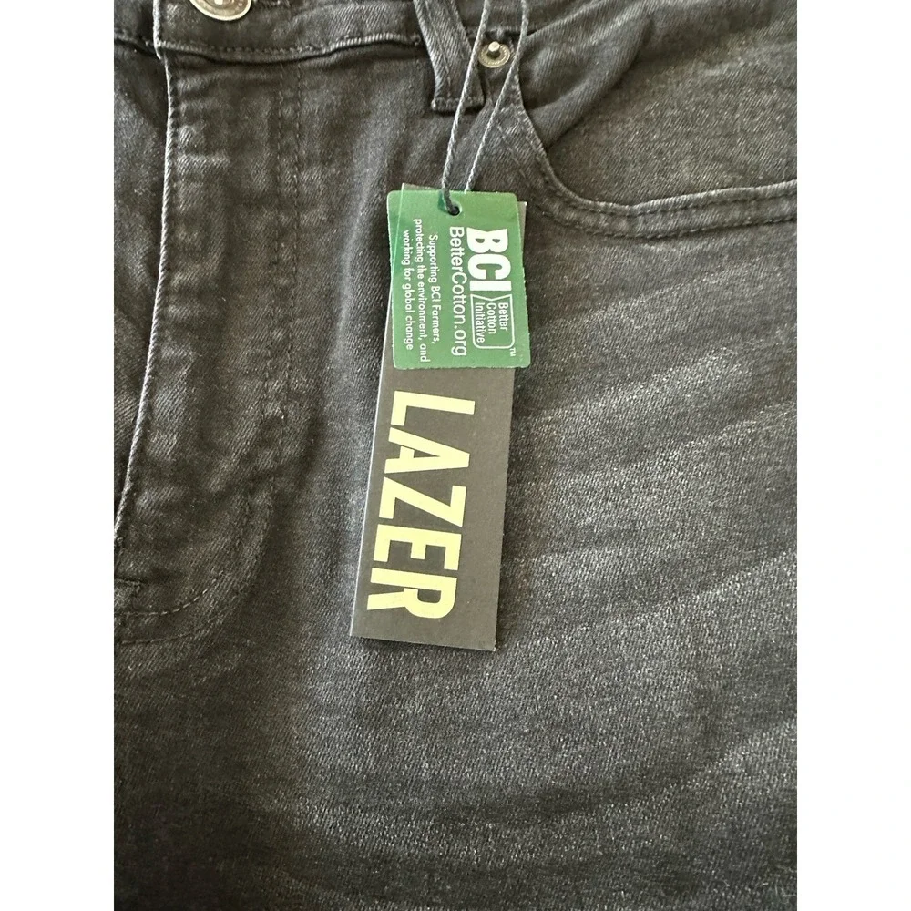 LAZER BRAND BLACK 36X30 straight FIT STRETCH JEANS MENS NWT